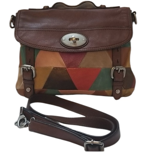 Fossil Handbags - FOSSIL Maddox Messenger Retro Y2K Color-block Satchel
